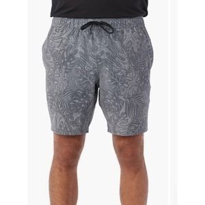 O'NEILL Stockton Print Water Repellent Shorts Hybrid Graphite New Size XL
